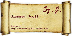 Szammer Judit névjegykártya